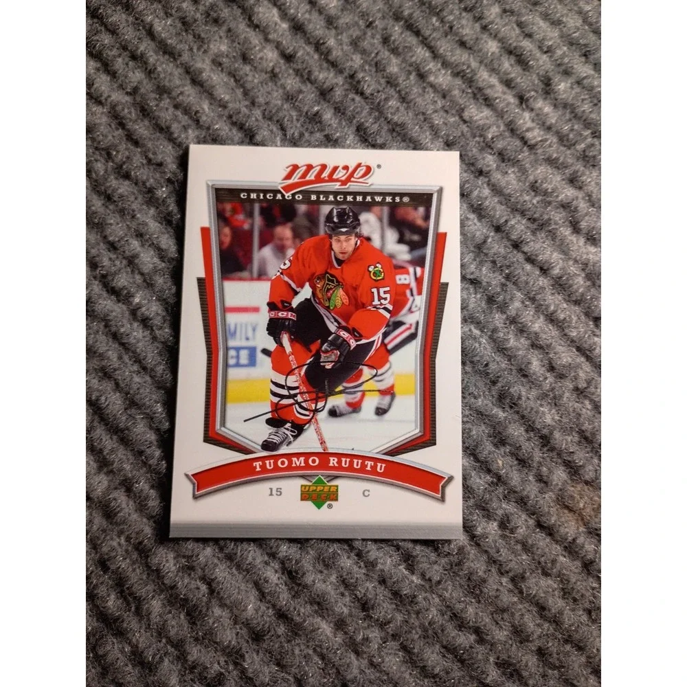 2007-2008 Upper Deck MVP Chicago Blackhawks Tuomo Ruutu Hockey Card #21